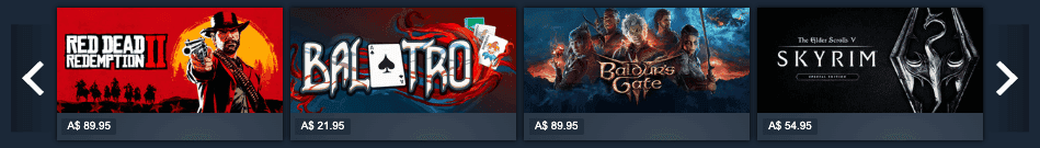 Steam New Releases list — capsule art and title are the only assets visible here